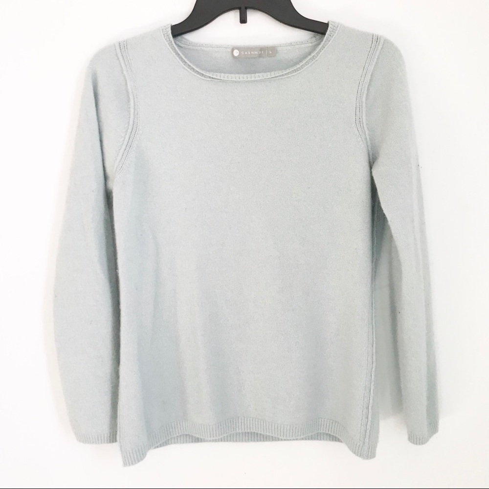 Light Blue Cashmere Top
